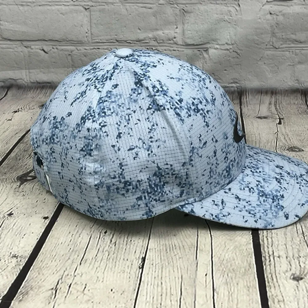 OAKLEY Sand Camo Hat Mens Cap Blue Water Repellent Adjustable One Size